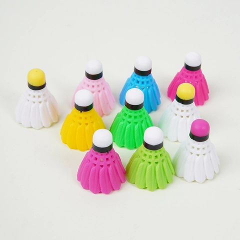 Mini Badminton Keychain Pendant PVC Plastic Simulation Sport Shuttlecock Model Colorful Bag Charm Ornament Novelty Gift