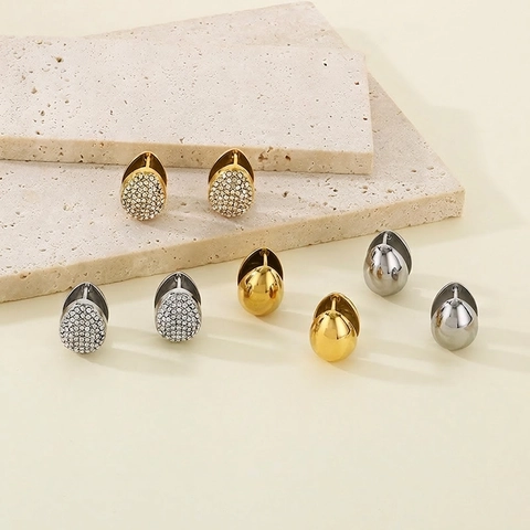 Teardrop Huggie Hoop Ohrringe Edelstahl 18K Vergoldet Zirkonia Poliert Mode Schmuck Für Frauen