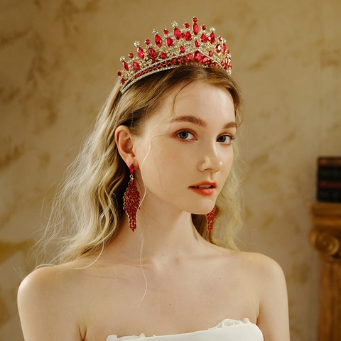 Corona De Novia Barroca Aleación Estrás Retro Lujo Tiara De Boda Para Mujeres Niñas Accesorios Para El Cabello