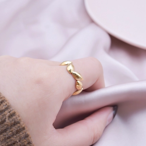 Minimalistische 304 Edelstahl Geometrische Blatt Linie Ring Für Damen Herren Verstellbare Offene Fingerring Nischen Design Schmuck Geschenk