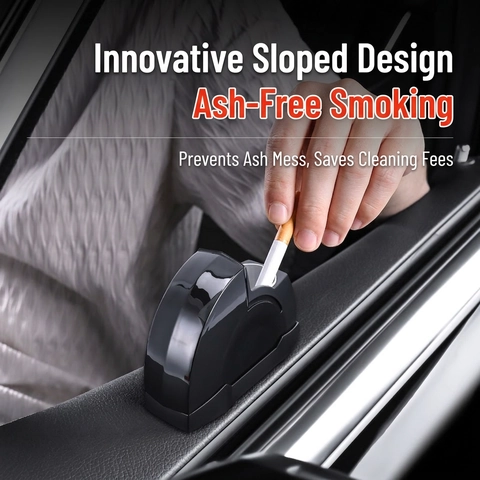 Cenicero De Coche Con Forro Metálico Y Luz LED Resistente Al Viento Portátil Interior De Automóvil Cenicero Sin Humo