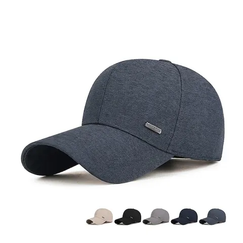 Heren Honkbalpet Getextureerde Polyester Stof Metalen Label Verstelbaar Zonbescherming Buitensporten Vissen Casual Minimalistisch
