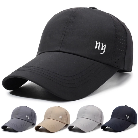 Cappello Da Baseball Asciugatura Rapida Traspirante Perforato Laser Tesa Estesa Sport All Aperto Cappello Sole Regolabile