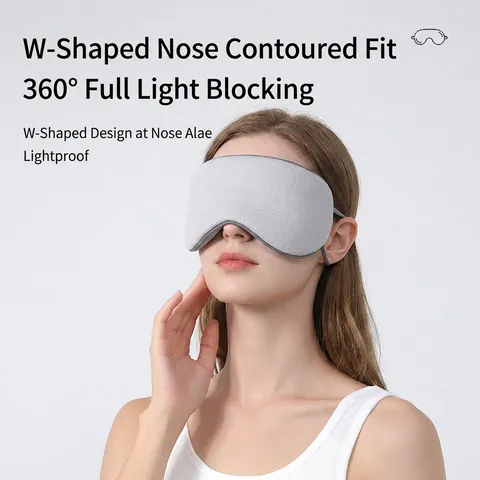 Double Sided Sleep Eye Mask Warming And Cooling Ice Satin Blackout Adjustable Strap For Deep Sleep Travel Office Nap