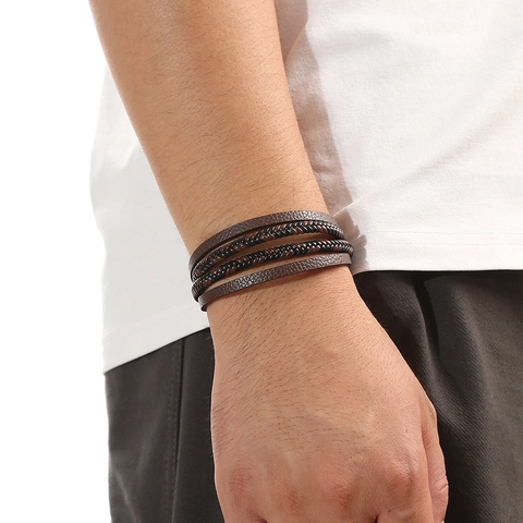 Casual Hiphop Herenarmband Van Legering In Effen Kleur