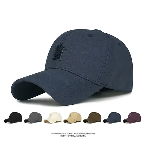 Baseballkappe Aus Baumwolle Mit Pfeil Klettverschluss Verstellbare Metallschnalle Sonnenschutz Gebogene Krempe Unisex