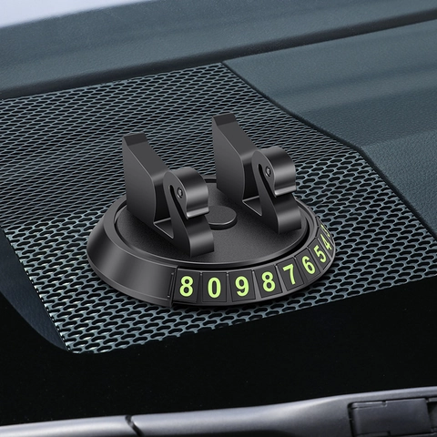 Supporto Telefono Auto E Carta Di Parcheggio Forma Di Cigno Montaggio Cruscotto Rotante ABS Accessori Interni