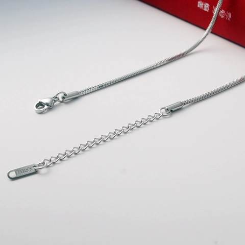 Stainless Steel Snake Bone Chain Necklace Jewelry Making Accessory Unisex Adjustable Link With Lobster Clasp Versatile