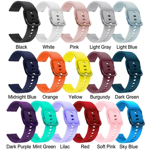 Soft Silicone Smart Watch Strap Replacement Band Sport Waterproof Breathable With Metal Buckle Universal Wristband