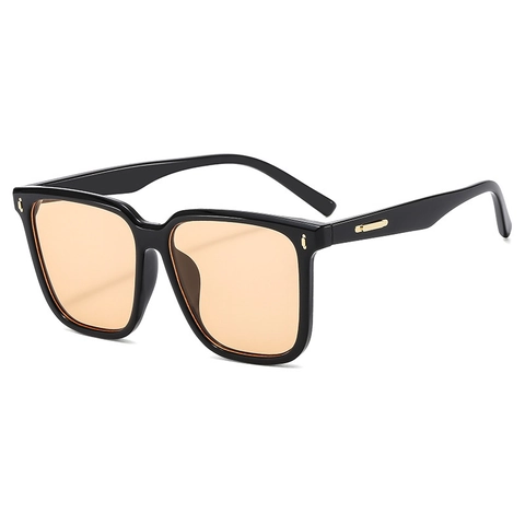 Occhiali Da Sole Quadrati Oversize Protezione UV400 Montatura PC Lente AC Cerniera In Metallo Moda Retro Tendenza Donna Uomo