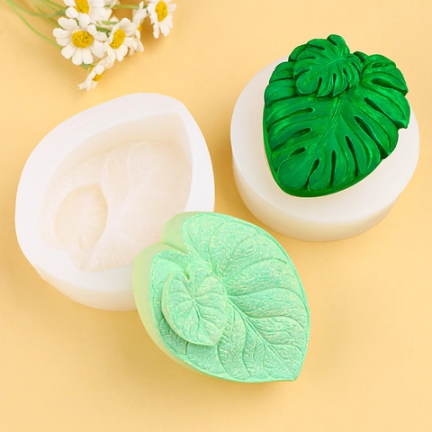 Monstera Leaf Silicone Mold DIY Handmade Candle Soap Resin Plaster Cake Decorating Plant Shape