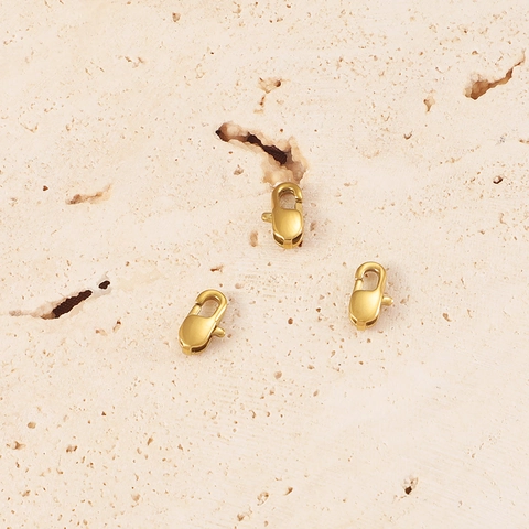 Chiusure A Moschettone In Acciaio Inossidabile Connettori Per Gioielli Placcato Oro 18K DIY Collana Accessori Durevole Lucidato
