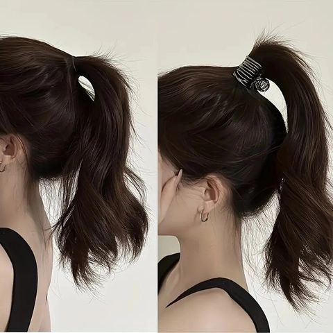 Women Metal Hair Claw Clip High Ponytail Holder Spiral Geometric Design Alloy Hairpins Simple Korean Style Headwear