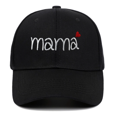 Mama Embroidered Letter Baseball Cap With Heart Detail Cotton Dad Hat Breathable Adjustable Casual Outdoor Hat For Women