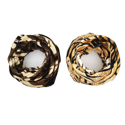 Bonnet En Flanelle À Imprimé Tigre Camouflage Chapeau Et Écharpe Coupe-vent Chaud Pour Hommes Et Femmes