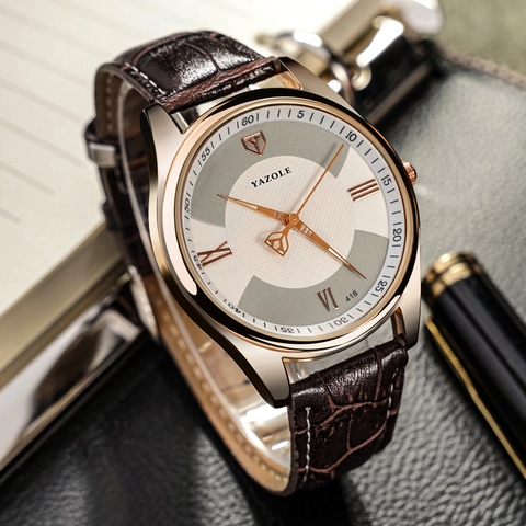 Ανδρικό Ρολόι Quartz Μόδα Business Casual Με Φωτεινούς Δείκτες Κάσα Αλουμινίου Λουράκι Από Δέρμα PU Στρογγυλό Καντράν