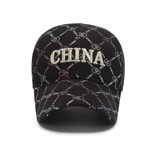 Baseball Cap Polyester Embroidered China Letter Print Sun Protection Adjustable Sun Hat For Men Women Casual Streetwear
