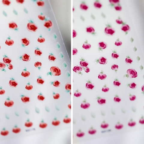 Adesivi Per Unghie Fiori Di Rosa Acquerello Ultrasottili Opachi Trasparenti Autoadesivi Decalcomanie Floreali Manicure Fai Da Te Stile Giapponese