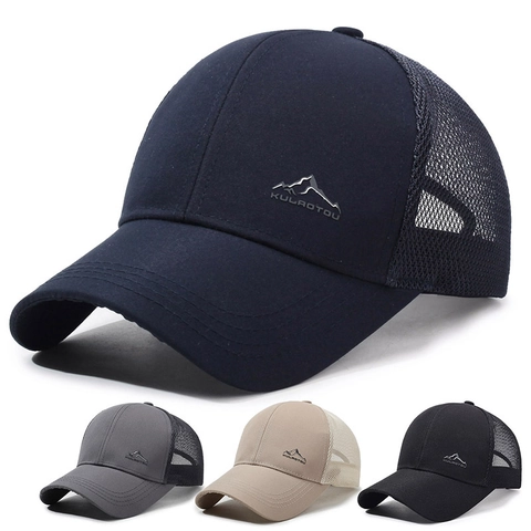 Mesh Trucker Hat Atmungsaktiv Baumwolle Polyester Verstellbar Baseballkappe Outdoor Sport Angeln Sonnenschutz Lässig Für Herren Damen