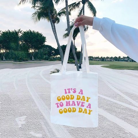Canvas Tote Bag Esthetische Herbruikbare Shopping Schoudertas Met Slogan Print Voor Vrouwen Studenten Casual Strand Reizen
