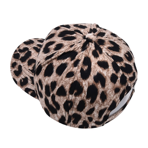Leopard Print Baseball Cap Cotton Fashion Adjustable Sun Hat Outdoor Streetwear Men Women