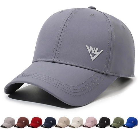 Unisex Quick Dry Baseball Cap Outdoor Casual Sun Hat With Letter Embroidery Breathable Polyester Adjustable Sport Snapback Hat