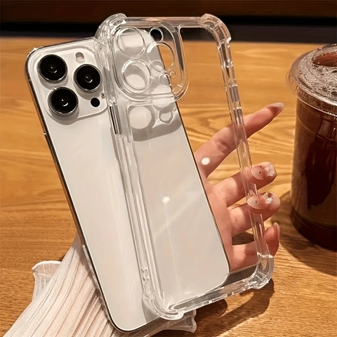 Transparent Shockproof Phone Case Silicone TPU Protective Cover With Airbag Corners Clear Slim Shell For iPhone