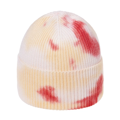 Tie-Dye Knit Beanie Hat Acrylic Warm Winter Cuffed Skull Cap For Men Women Hip Hop Streetwear Versatile Colorful