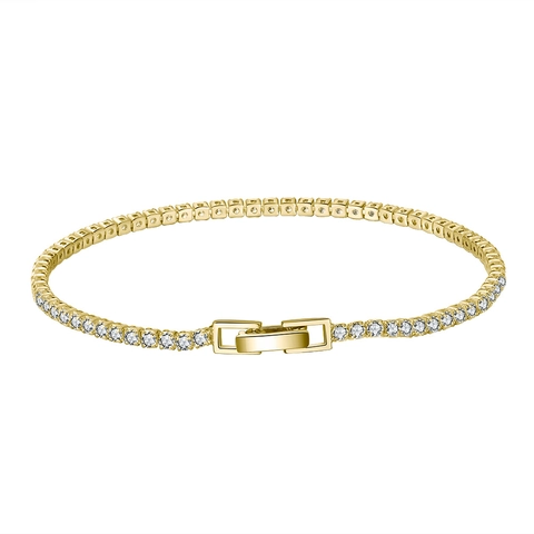 925 Sterling Silver Zirconia Tennis Bracelet For Women Single Row Round Cut CZ Inlaid Bracelet Luxury Wedding Jewelry Gift