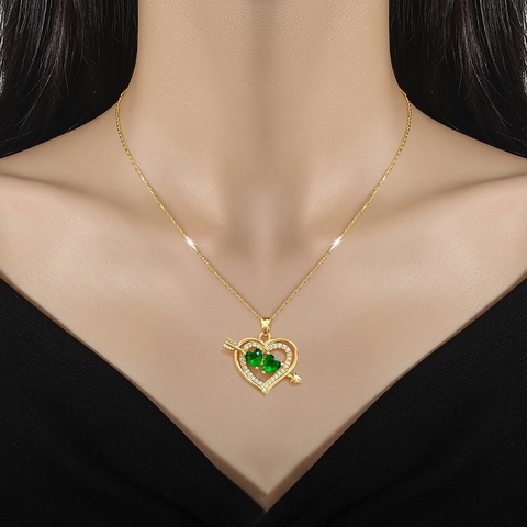 Herz Anhänger Halskette Edelstahl Kette Kupfer Mit Zirkonia Für Damen Luxus Elegant Schlüsselbein Kette
