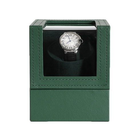 Automatic Watch Winder Box PU Leather Carbon Fiber Quiet Motor Dual Power Transparent Window For Mechanical Watches