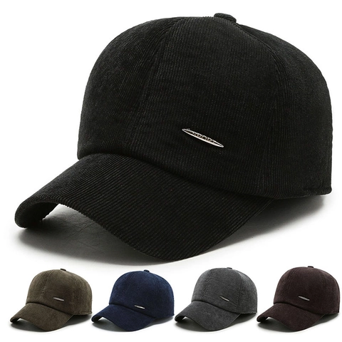 Cappello Da Baseball In Velluto A Coste Da Uomo Berretto In Cotone Caldo Invernale Regolabile