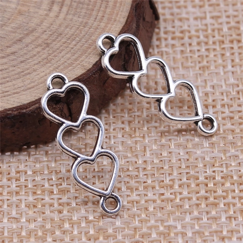 Connettori Per Gioielli Cuori Collegati Lega Ciondoli Cavi Per DIY Collana Bracciale Creazione Stile Retrò
