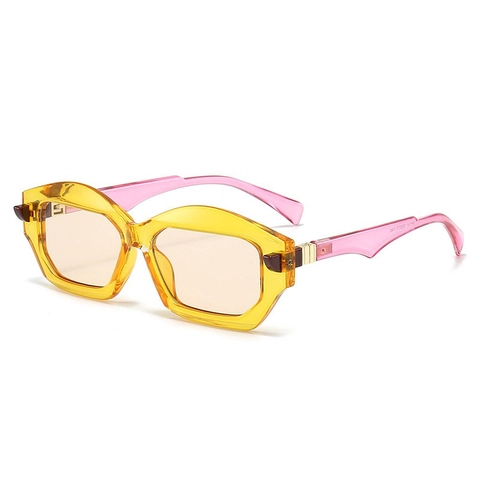 Gafas De Sol Geométricas De Montura Gruesa Irregular Moda Retro Protección UV Gafas De Viaje Para Hombres Y Mujeres