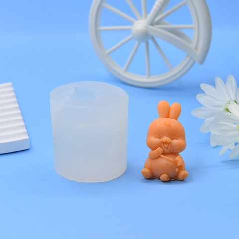 Moule En Silicone Lapin DIY Outil De Fabrication De Savon Et Bougie Forme Animale Mignonne Pour Décoration De Gâteau Enfants
