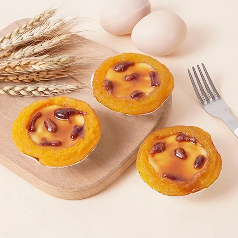 Realistic Simulation Portuguese Egg Tart Model Resin Artificial Food Dessert Prop For Cake Shop Decor Fridge Magnet