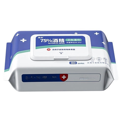 Alcohol Sanitizing Wipes 75% Disinfectant Surface Cleaning Portable Home Office Travel Skin Friendly Non Woven Fabric