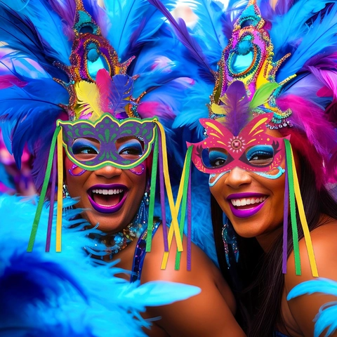 Karneval Mardi Gras Brille Maske Mit Federn Und Bändern Bunte Masquerade Party Kostüm Zubehör Für Festival Paraden
