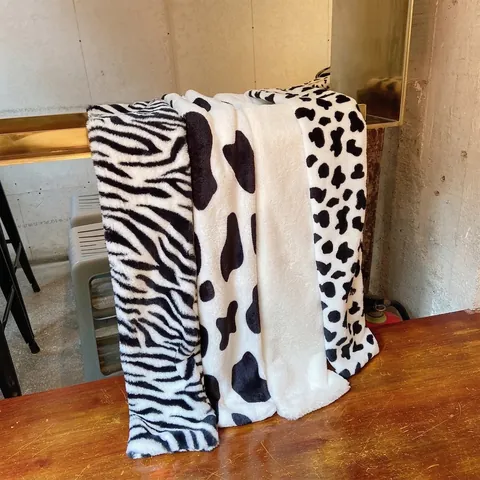 Women Winter Scarf Faux Rabbit Fur Plush Warm Cow Leopard Zebra Print Thick Soft Neck Warmer Outdoor Fashion