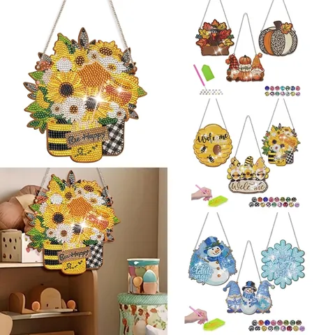 Diy Diamant Malerei Türbehang Schild Weihnachten Erntedankfest Home Dekor Acryl Harz Kunst Wandplakette