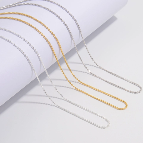 925 Sterlingsilber Italienische波光粼粼 Diamantschliff Olivenperlenkette Herzanhänger Verstellbare Schlüsselbeinkette Für Damen