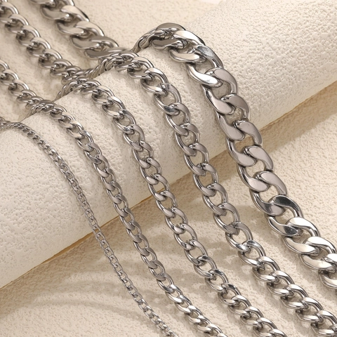 Roestvrijstalen Cubaanse Schakel NK Ketting Voor Doe Het Zelf Sieraden Maken Kettingen Armbanden Waterdicht