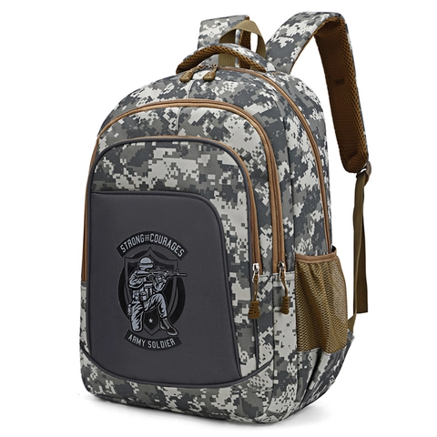 Camouflage Backpack Oxford Waterproof Large Capacity Travel Outdoor School Bag For Men Women Students Tactical Design