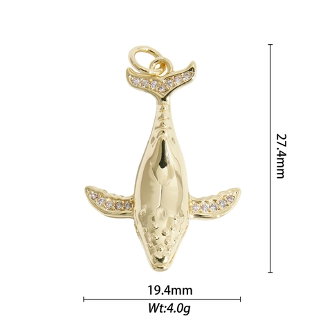 Mariene Dieren Hangers 18K Verguld Koper Zirkoon Emaille Zeeschildpad Zeepaardje Walvis Octopus Charm Sieraden Maken