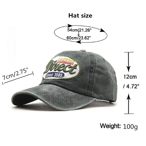 Gorra De Béisbol De Algodón Lavado Retro Parche Bordado Ajustable Sombrero De Sol Para Hombres Mujeres Outdoor Casual
