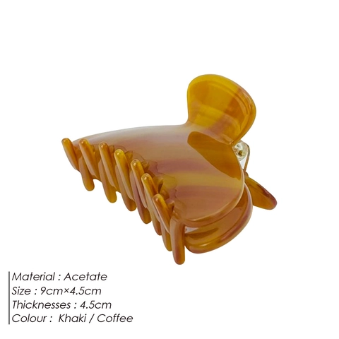 Elegant French Acetate Hair Claw Clip Marble Tortoiseshell Pattern Large Shark Jaw Clip For Women Daily Styling Accessory