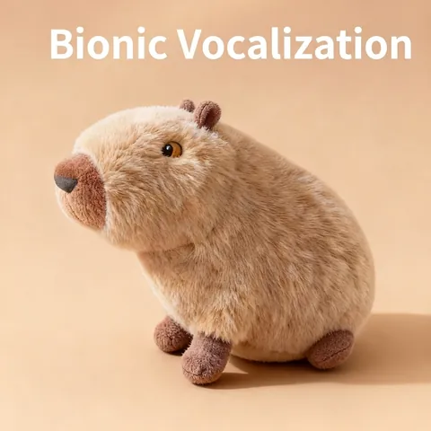 Squeaky Capybara Dog Toy Soft Faux Mink Fur Plush Interactive Bite Resistant Molar Training Toy For Pet Dogs