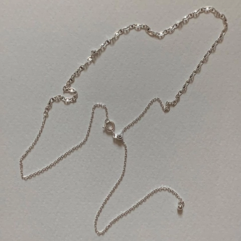 Collana A Y Con Maglia Mariner Minimalista In Argento Sterling 925 Perla Scorrevole Regolabile Catena A Naso Di Maiale Da Donna