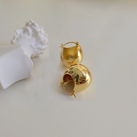 Geometric Gold Hoop Earrings Minimalist Metal Studs Fashion Jewelry For Women With Silver Earring Post Elegant Style