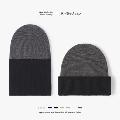 Knitted Beanie And Balaclava Hat Angora Faux Rabbit Fur Warm Ribbed Thickened Winter Outdoor For Men Women